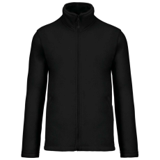 KARIBAN Uniszex FALCO cipzáras mikropolár pulóver, Kariban KA911, Black-3XL
