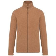KARIBAN Uniszex FALCO cipzáras mikropolár pulóver, Kariban KA911, Camel Heather-M