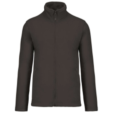 KARIBAN Uniszex FALCO cipzáras mikropolár pulóver, Kariban KA911, Dark Grey-2XL férfi pulóver, kardigán
