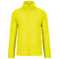 KARIBAN Uniszex FALCO cipzáras mikropolár pulóver, Kariban KA911, Fluorescent Yellow-3XL férfi pulóver, kardigán
