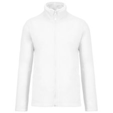 KARIBAN Uniszex FALCO cipzáras mikropolár pulóver, Kariban KA911, White-4XL férfi pulóver, kardigán