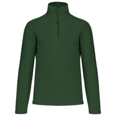 KARIBAN Uniszex galléros, 1/4 cipzáras mikropolár pulóver, Kariban KA912, Forest Green-XL