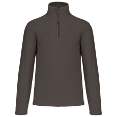 KARIBAN Uniszex galléros, 1/4 cipzáras mikropolár pulóver, Kariban KA912, Green Olive-S