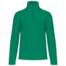 KARIBAN Uniszex galléros, 1/4 cipzáras mikropolár pulóver, Kariban KA912, Kelly Green-3XL