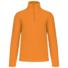 KARIBAN Uniszex galléros, 1/4 cipzáras mikropolár pulóver, Kariban KA912, Orange-S férfi pulóver, kardigán