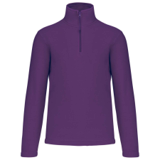 KARIBAN Uniszex galléros, 1/4 cipzáras mikropolár pulóver, Kariban KA912, Purple-2XL férfi pulóver, kardigán