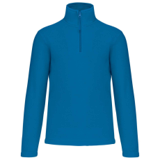 KARIBAN Uniszex galléros, 1/4 cipzáras mikropolár pulóver, Kariban KA912, Tropical Blue-3XL