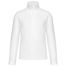 KARIBAN Uniszex galléros, 1/4 cipzáras mikropolár pulóver, Kariban KA912, White-2XL