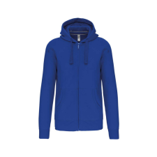 KARIBAN Uniszex kapucnis cipzáras pulóver, Kariban KA454, Light Royal Blue-L férfi pulóver, kardigán