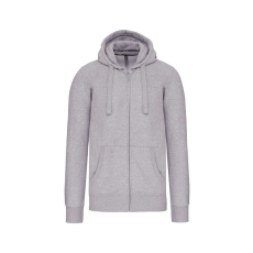 KARIBAN Uniszex kapucnis cipzáras pulóver, Kariban KA454, Oxford Grey-L