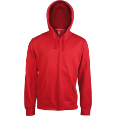 KARIBAN Uniszex kapucnis pulóver Kariban KA454 Men'S Full Zip Hooded Sweatshirt -L, Red