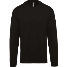 KARIBAN Uniszex kereknyakú pulóver, Kariban KA474, Black-XS
