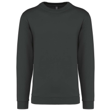 KARIBAN Uniszex kereknyakú pulóver, Kariban KA474, Dark Grey-2XL férfi pulóver, kardigán