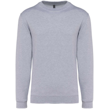 KARIBAN Uniszex kereknyakú pulóver, Kariban KA474, Oxford Grey-L férfi pulóver, kardigán