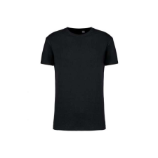 KARIBAN Uniszex körkötött organikus póló rövid ujjú, Kariban KA3032IC, Black-XS férfi póló