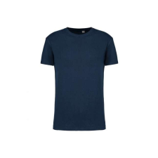 KARIBAN Uniszex körkötött organikus póló rövid ujjú, Kariban KA3032IC, Navy-4XL férfi póló