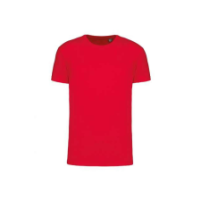 KARIBAN Uniszex körkötött organikus póló rövid ujjú, Kariban KA3032IC, Red-3XL férfi póló