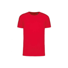 KARIBAN Uniszex körkötött organikus póló rövid ujjú, Kariban KA3032IC, Red-M férfi póló