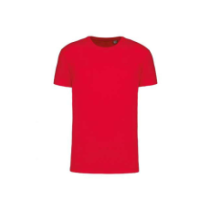 KARIBAN Uniszex körkötött organikus póló rövid ujjú, Kariban KA3032IC, Red-XL