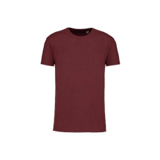 KARIBAN Uniszex körkötött organikus póló rövid ujjú, Kariban KA3032IC, Wine Heather-XL
