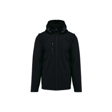 KARIBAN Uniszex levehető ujjú kapucnis softshell dzseki, Kariban KA422, Black-XS