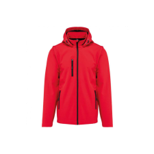 KARIBAN Uniszex levehető ujjú kapucnis softshell dzseki, Kariban KA422, Red-4XL férfi kabát, dzseki