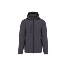 KARIBAN Uniszex levehető ujjú kapucnis softshell dzseki, Kariban KA422, Titanium-4XL