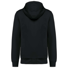 KARIBAN Uniszex organikus kapucnis vastag pulóver, Kariban KA4009, Black-S