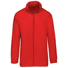 KARIBAN Uniszex rejtett kapucnis széldzseki, Kariban KA616, Red-M