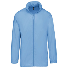 KARIBAN Uniszex rejtett kapucnis széldzseki, Kariban KA616, Sky Blue-XL férfi kabát, dzseki