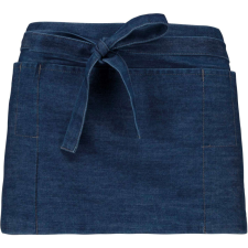 KARIBAN Uniszex rövid kötény öt zsebbel, Kariban KA896, Denim-U lakástextília