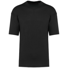 KARIBAN Uniszex szélesebb szabású környakas póló, Kariban KA3008, Black-2XL