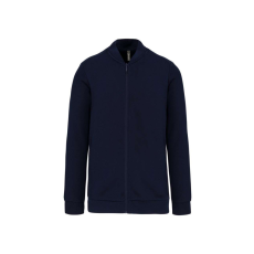 KARIBAN Uniszex vastag cpzáros pulóver, Kariban KA4002, Navy-XS
