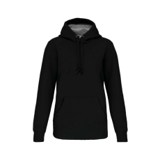 KARIBAN Uniszex vastag kapucnis pulóver, Kariban KA443, Black-2XL