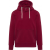 KARIBAN vastag férfi kapucnis pulóver KV2308, Vintage Dark Red-2XL