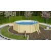  Karibu „2-es medence modell” fából (nyomáskezelt) 4,3x4,3 m