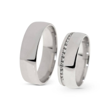  KARIKAGYŰRŰ PÁRBAN 14K ARANY 10,2 GR, CIRKÓNIA KŐVEL gyűrű