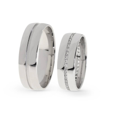  KARIKAGYŰRŰ PÁRBAN 14K ARANY 11 GR, CIRKÓNIA KŐVEL gyűrű