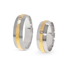  KARIKAGYŰRŰ PÁRBAN 14K ARANY 11 GR, CIRKÓNIA KŐVEL gyűrű