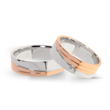  KARIKAGYŰRŰ PÁRBAN 14K ARANY 12,3 GR, CIRKÓNIA KŐVEL gyűrű