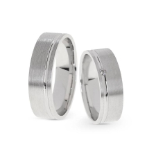  KARIKAGYŰRŰ PÁRBAN 14K ARANY 12,3 GR, GYÉMÁNT KŐVEL 0,02 CT gyűrű