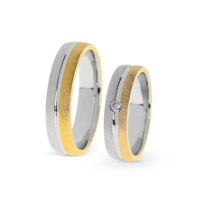  KARIKAGYŰRŰ PÁRBAN 14K ARANY 12,8 GR, CIRKÓNIA KŐVEL gyűrű