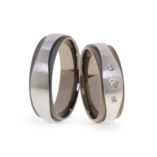  KARIKAGYŰRŰ PÁRBAN 14K ARANY 13,6 GR, CIRKÓNIA KŐVEL gyűrű