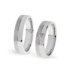  KARIKAGYŰRŰ PÁRBAN 14K ARANY 13,6 GR, GYÉMÁNT KŐVEL gyűrű