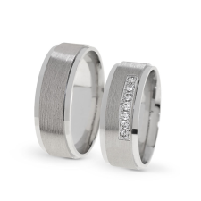  KARIKAGYŰRŰ PÁRBAN 14K ARANY 14 GR, CIRKÓNIA KŐVEL gyűrű