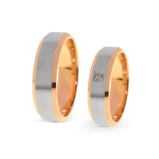 KARIKAGYŰRŰ PÁRBAN 14K ARANY 16,2 GR, GYÉMÁNT KŐVEL gyűrű