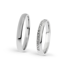  KARIKAGYŰRŰ PÁRBAN 14K ARANY 5,2 GR, CIRKÓNIA KŐVEL gyűrű