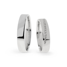  KARIKAGYŰRŰ PÁRBAN 14K ARANY 8,2 GR, CIRKÓNIA KŐVE gyűrű