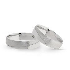  KARIKAGYŰRŰ PÁRBAN 14K ARANY 9,4 GR, CIRKÓNIA KŐVEL gyűrű