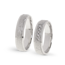  KARIKAGYŰRŰ PÁRBAN 14K ARANY 9,6 GR, CIRKÓNIA KŐVEL gyűrű